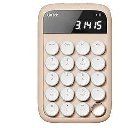 Liquid foundation wireless mechanical keyboard bundle with calculator, light, and mouse on office desk