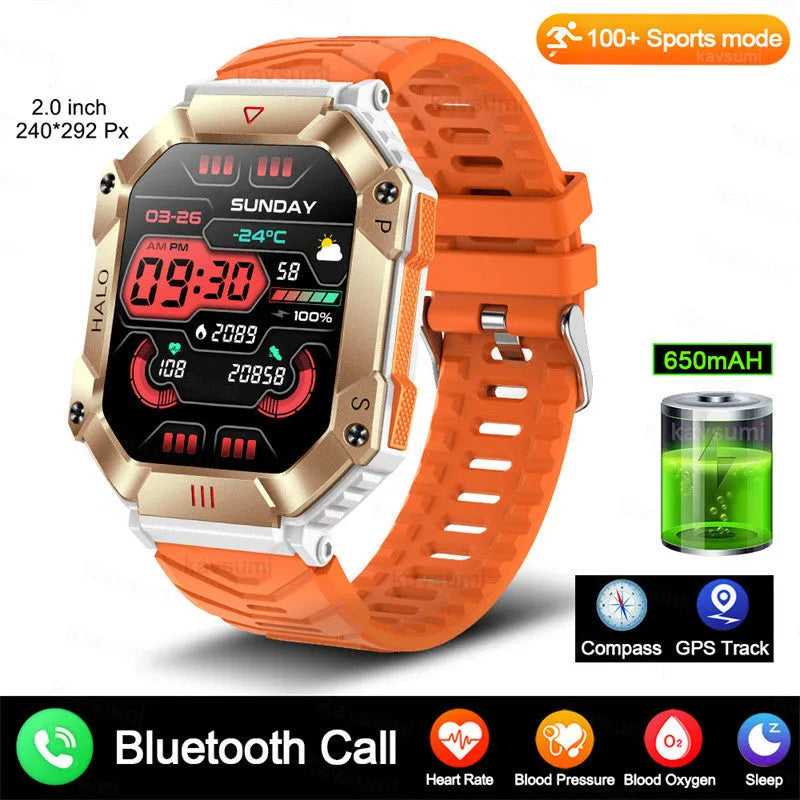 Android GPS smart watch for women with titanium case and black camouflage strap on wrist
