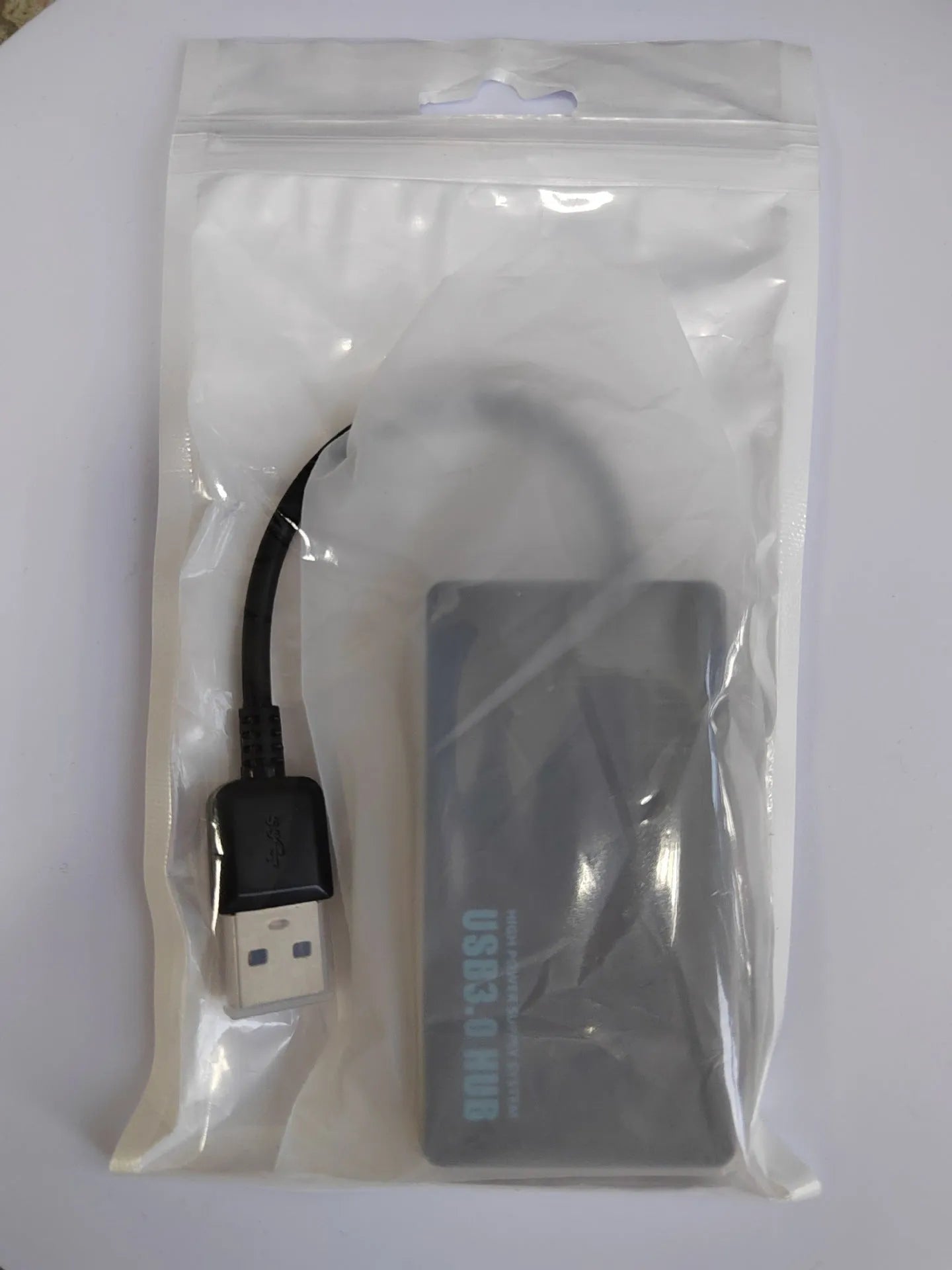USB 3.0 multi-port extender cable with 20cm length showing Type-C connector and four additional USB ports