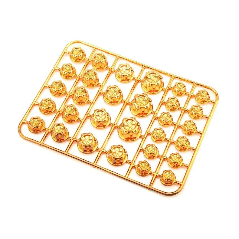 Set of 30 coloured ABS plastic screw caps for motorcycle engine M6 bolt heads.