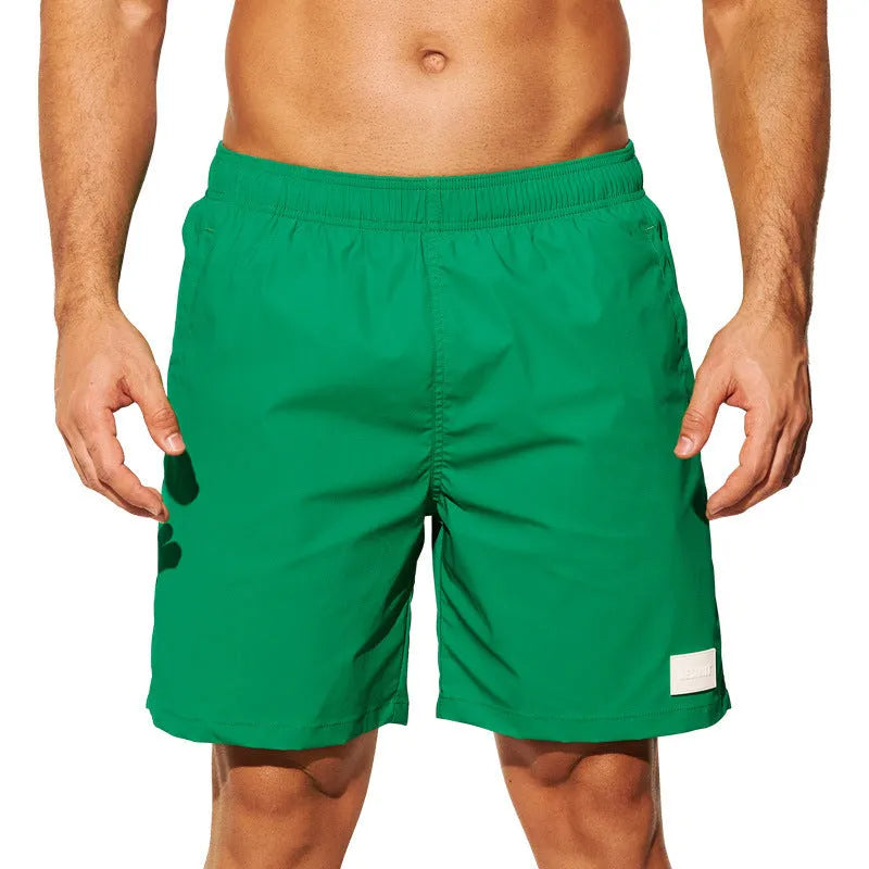 Men's quick-drying nylon casual shorts in straight leg design available in multiple colours