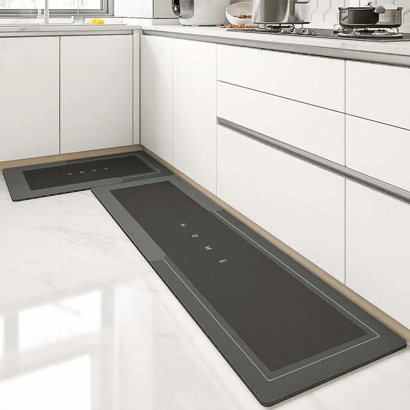 Blended fabric bathroom floor mat in oval and rectangular shapes with Baikal colour options