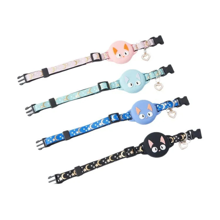 Apple AirTag protective case for pet collar attachment in adjustable sizes and multiple colours