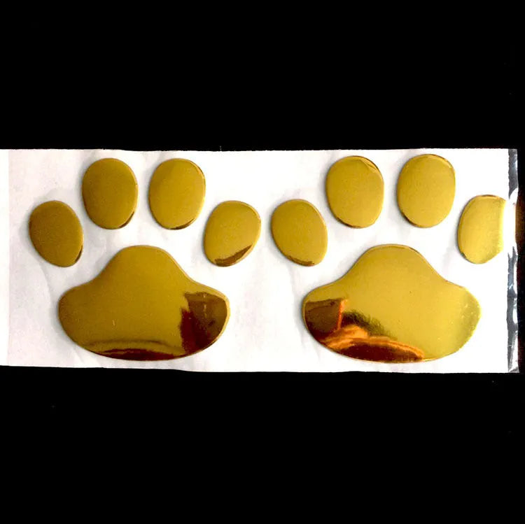 PVC car sticker with dog footprints in hand-shaped brush design for bumper scratch concealment