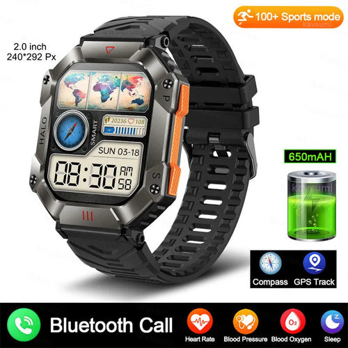 Android GPS smart watch for women with titanium case and black camouflage strap on wrist