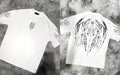 Dark style loose fit pure cotton short-sleeved t-shirt with gilding craft detail available in sizes S to XXL