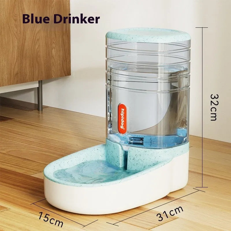 Grey automatic pet water fountain with 3.8L capacity for cats and dogs