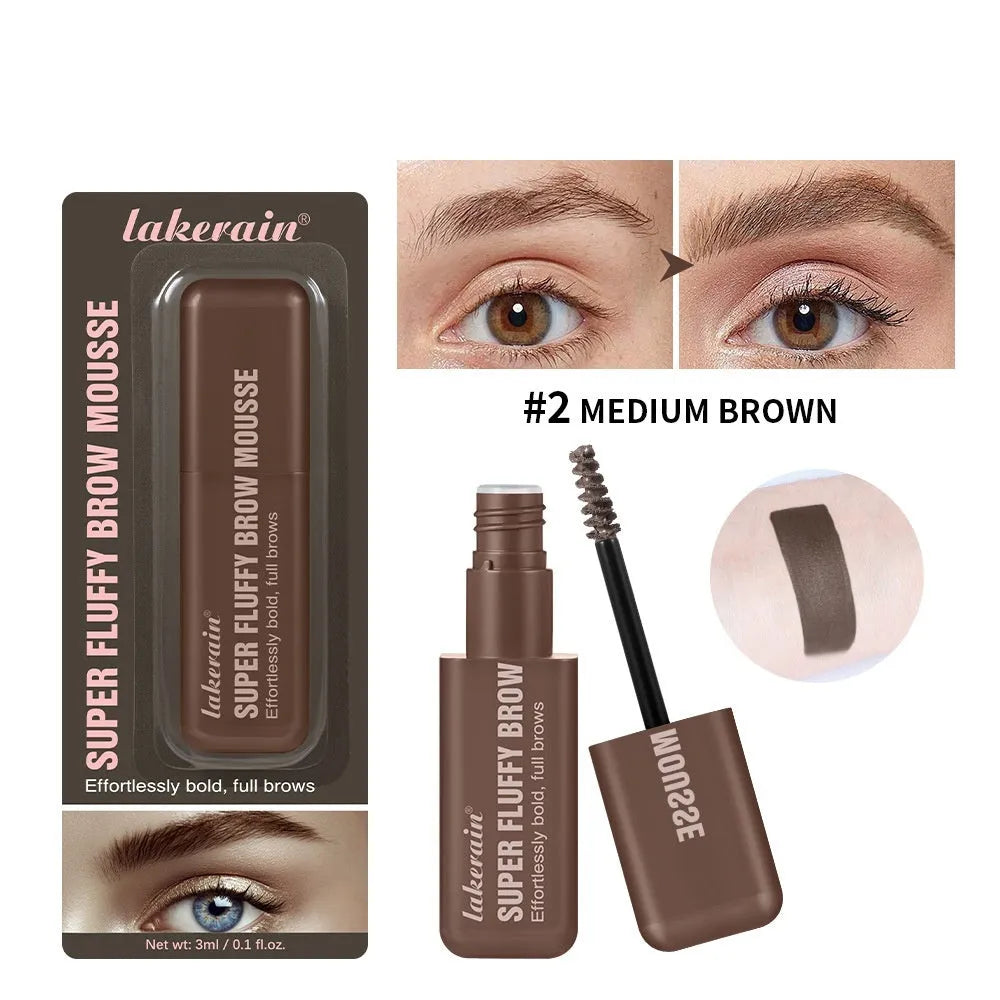 Eyebrow cream for 3D shaping and natural thatch effect in brown and black colour options