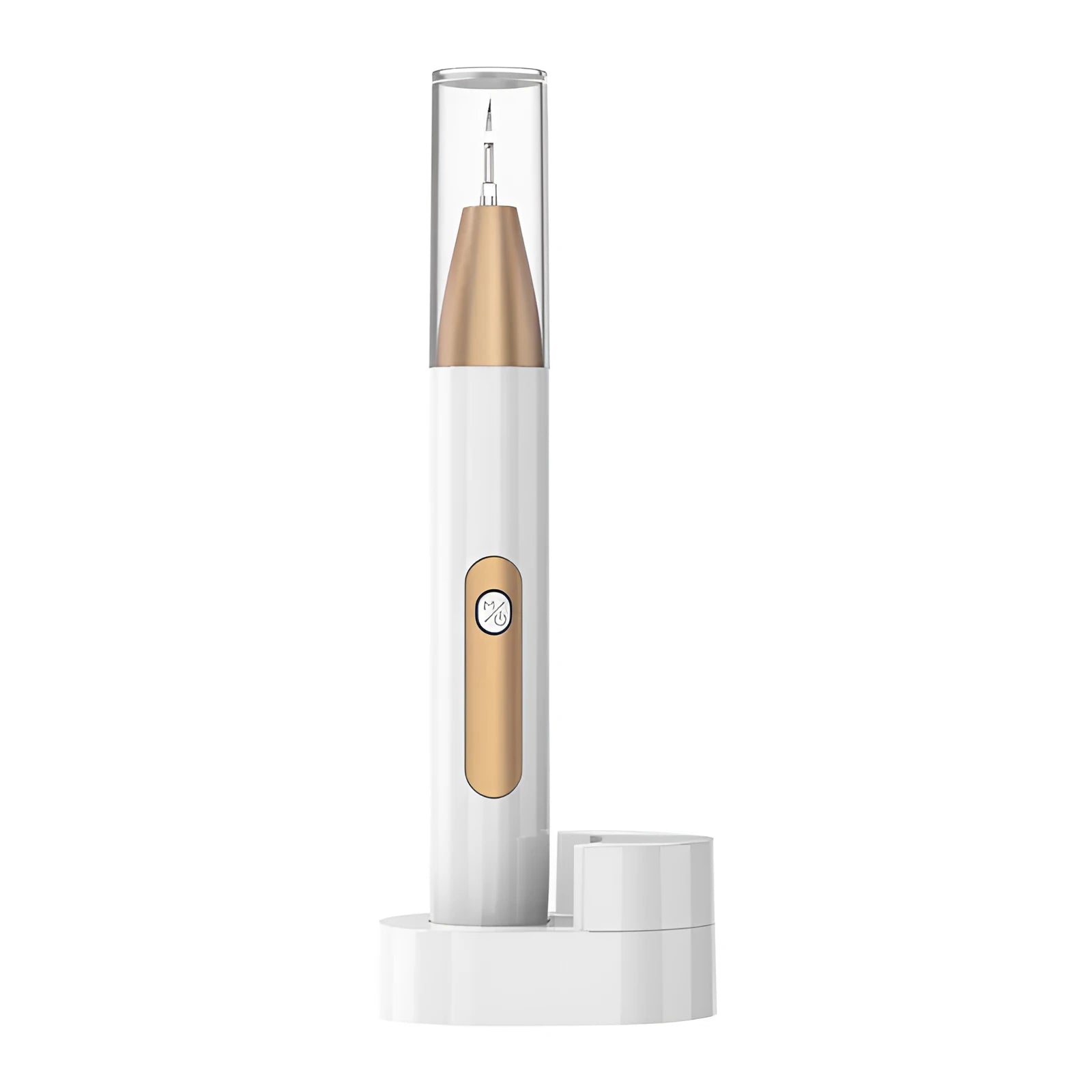 Gold ultrasonic tooth cleaning device for removing stains and tartar at home