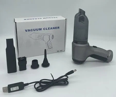 Handheld cordless car and pet vacuum cleaner in brushless gold style, showing compact design.