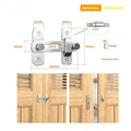 Black carbon steel and stainless steel sliding door lock with 90-degree hasp for barn and warehouse doors