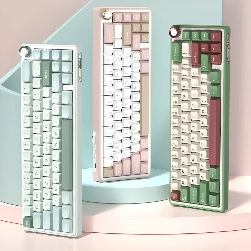 Wireless Bluetooth mechanical keyboard with RGB backlighting in multiple colour and switch configurations