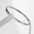 Korean style titanium steel bracelet with number elements in gold rose gold or steel colour