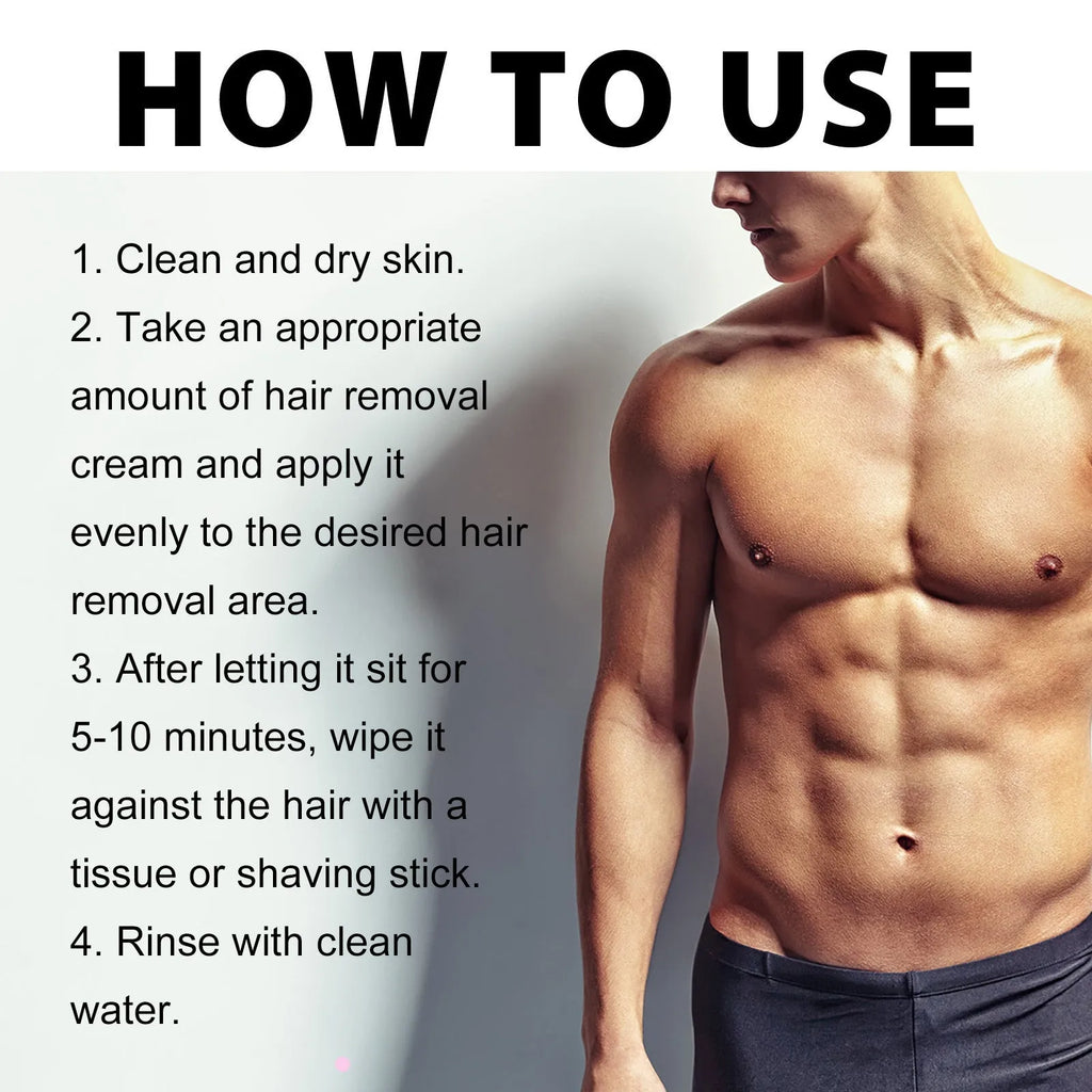 100ml tube of men's hair removal cream for beard, armpit, hand and leg hair