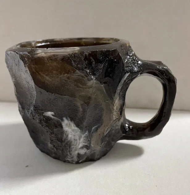 400ml mineral crystal resin coffee mug with handle in various colour options