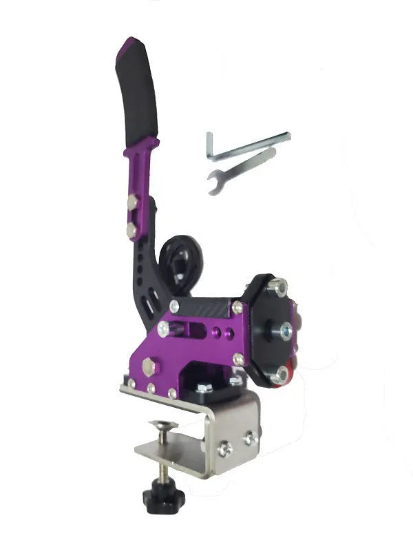 USB racing simulator handbrake with adjustable clamp in choice of five colours