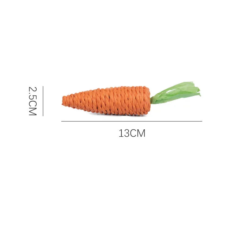 Multipack of cat toys including paper carrots, jingling stones, cat sticks, and tooth grinding sticks in two size options