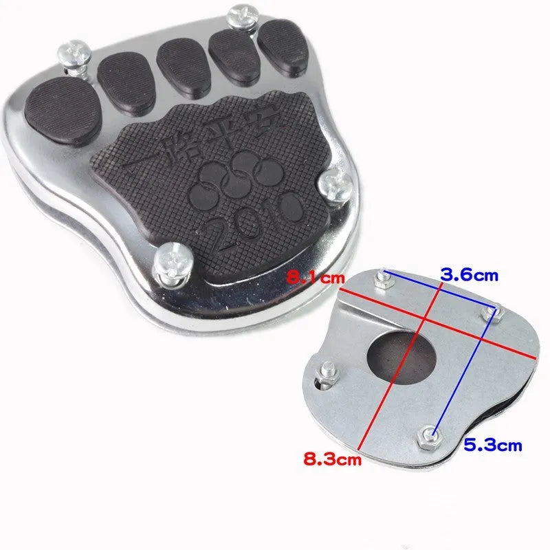 Metal motorcycle brake pedal skid plate footrest in multiple style options