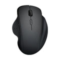 Self-charging wireless mouse for laptops in black or grey with compact design and charging cable