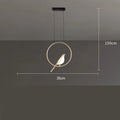 Modern minimalist magpie bird LED chandelier with zinc alloy and acrylic construction