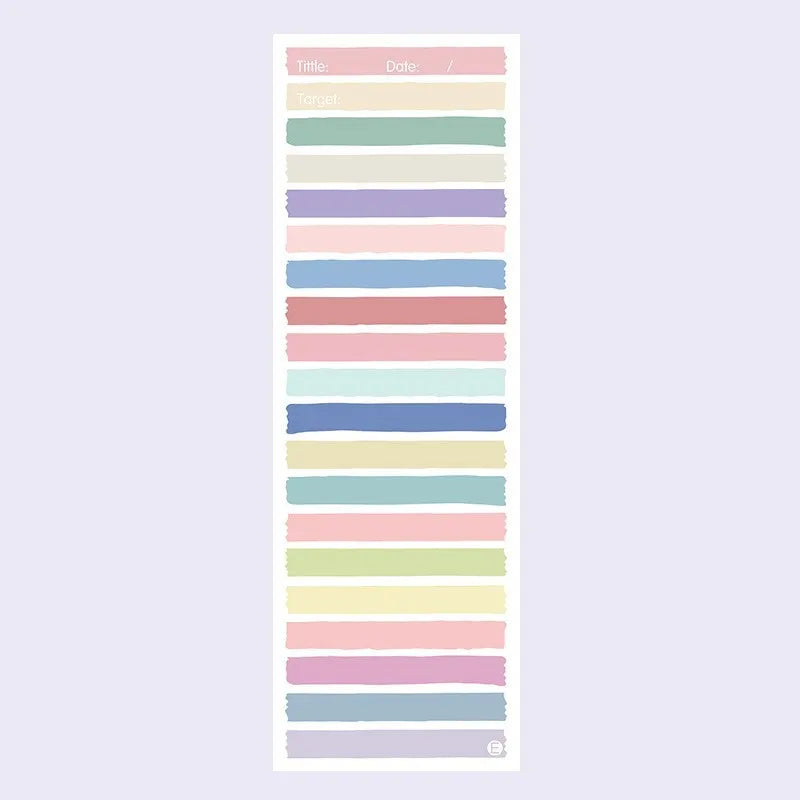 Simple Ins Wind super long clause colour student notepad with cartoon cover and plastic storage box