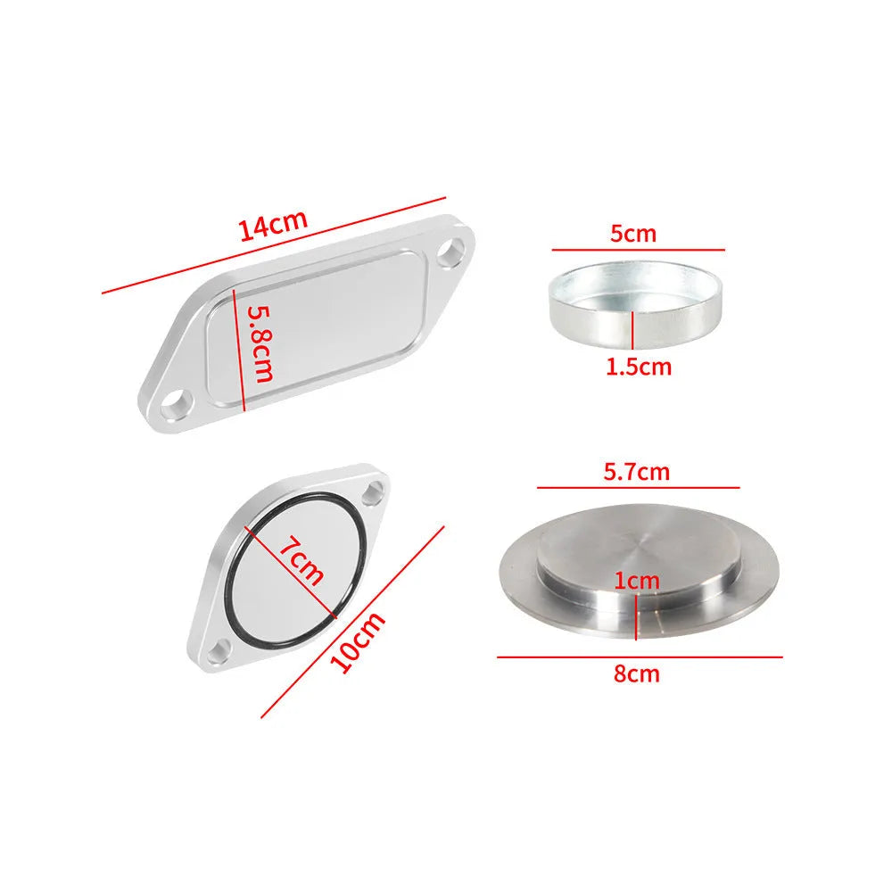 Silver aluminium alloy valve cover for automotive exhaust gas recirculation cooler system