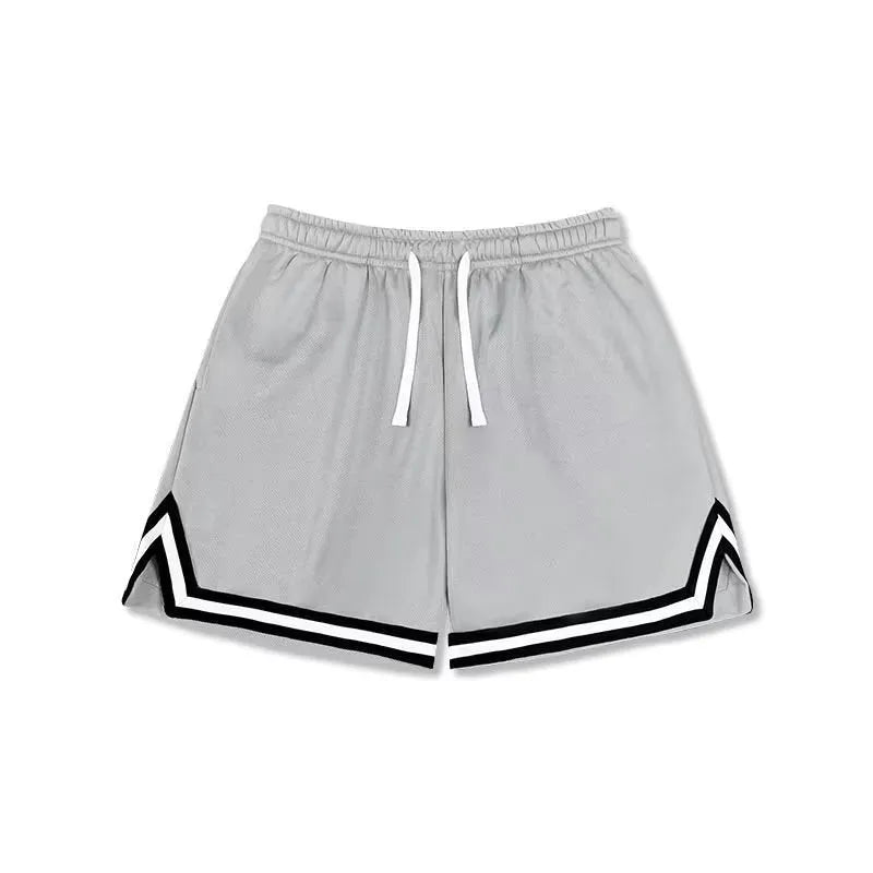 Men's polyester summer shorts with elastic waistband in loose sports style available in multiple colours