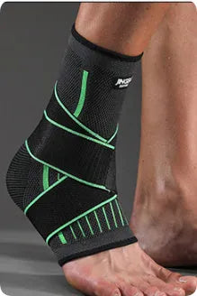 Adult sports ankle support brace in orange, black, or green for basketball, running, and mountaineering.