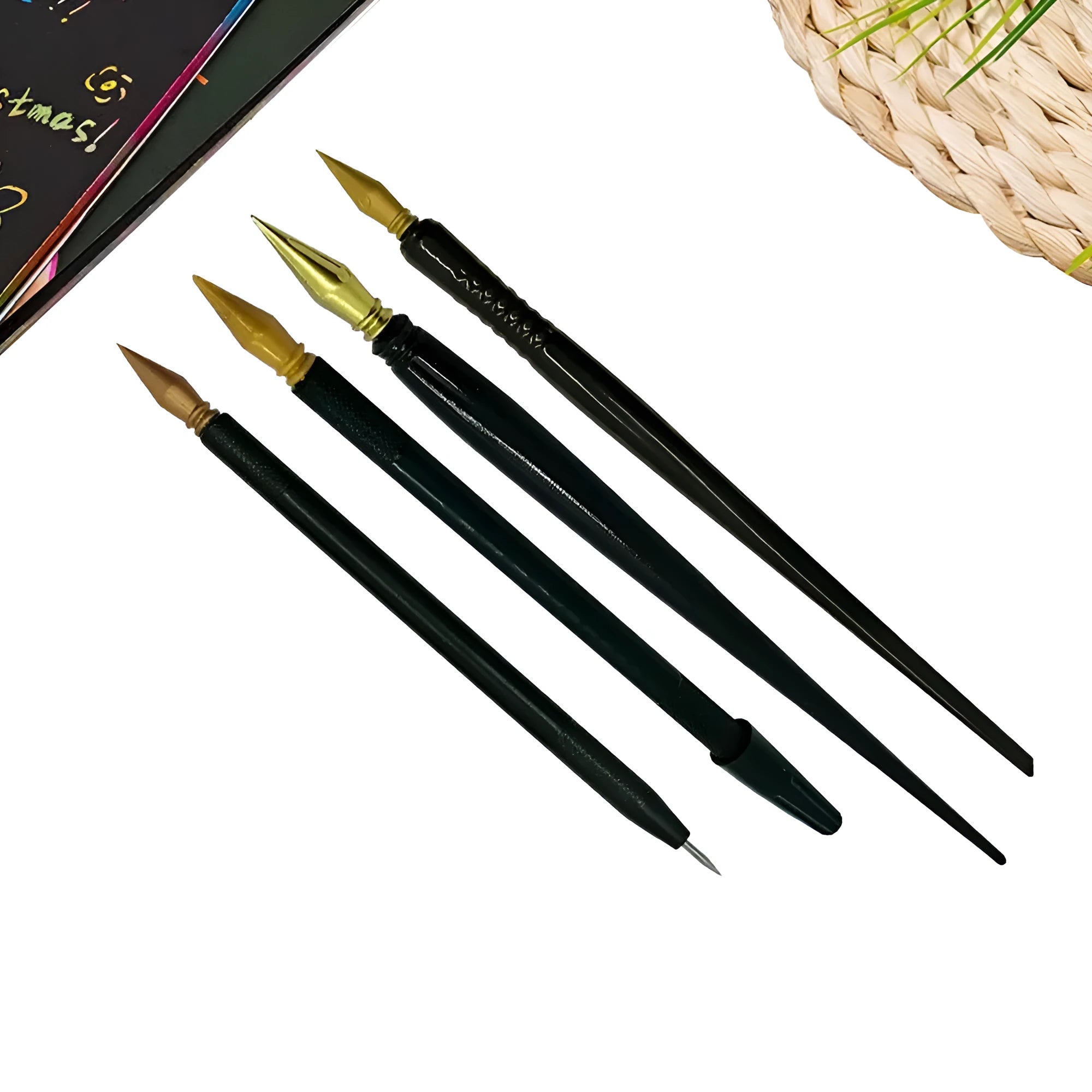 PS plastic scratch art pen for children's rainbow scratch paper drawing activities