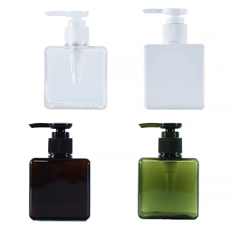 Plastic replacement bottle for hand sanitiser or shampoo in multiple colours and sizes from 100ml to 650ml