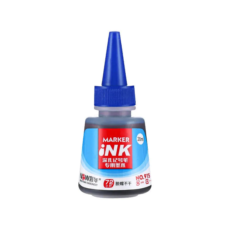 Oil marker pen for woodworking with quick-dry waterproof ink in black, red, blue, and green colours.