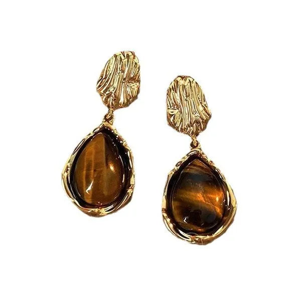 Handmade geometric tassel ear rings set showing three alloy electroplated designs for women
