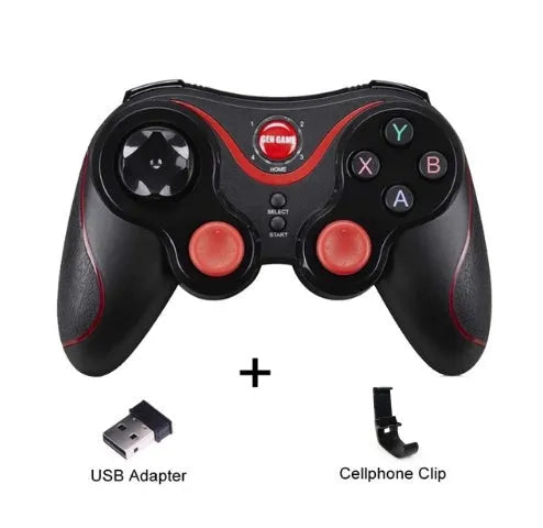 X3 Bluetooth wireless game controller for Android phones in black or white with mobile phone clip attachment