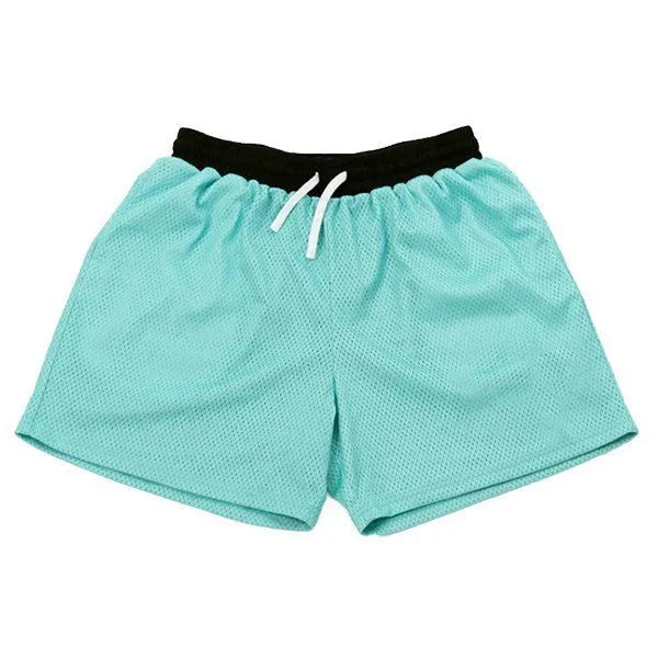 Men's mesh quick-drying shorts in black, red, grass green, purple or sky blue for running and fitness