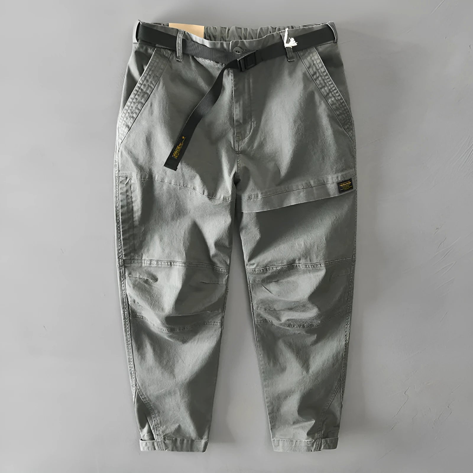 Men's casual elastic Japanese overalls in cotton fabric with loose fit design