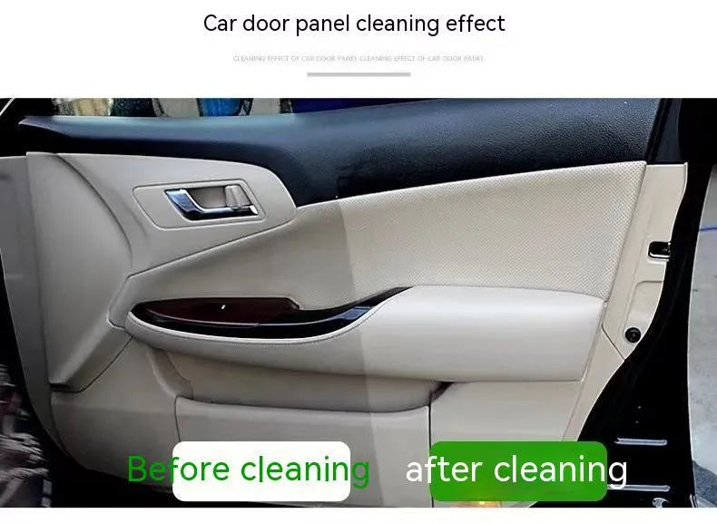 Fabric roof foam cleaner bottles with towel and sponge wipes for interior ceiling cleaning