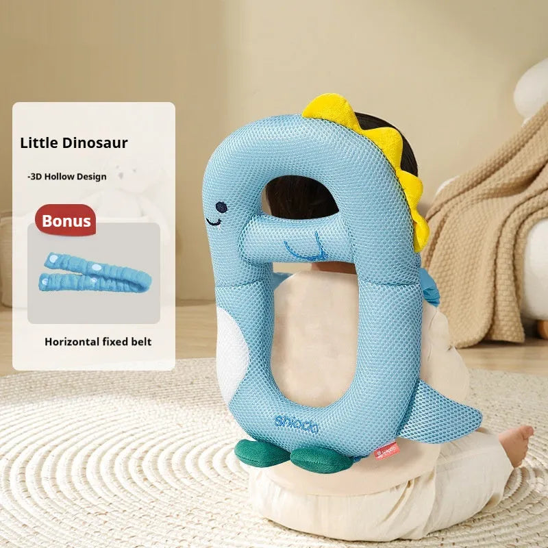 Baby anti-collision pillow with cartoon animal designs for toddling fall protection in kneecap and sock styles