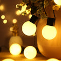 10-metre black line solar decorative light set with 40 LED lamps for outdoor festival and tent use.