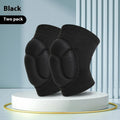 Black or blue polyester kneepads with thick sponge padding for dance, volleyball, hiking, and camping
