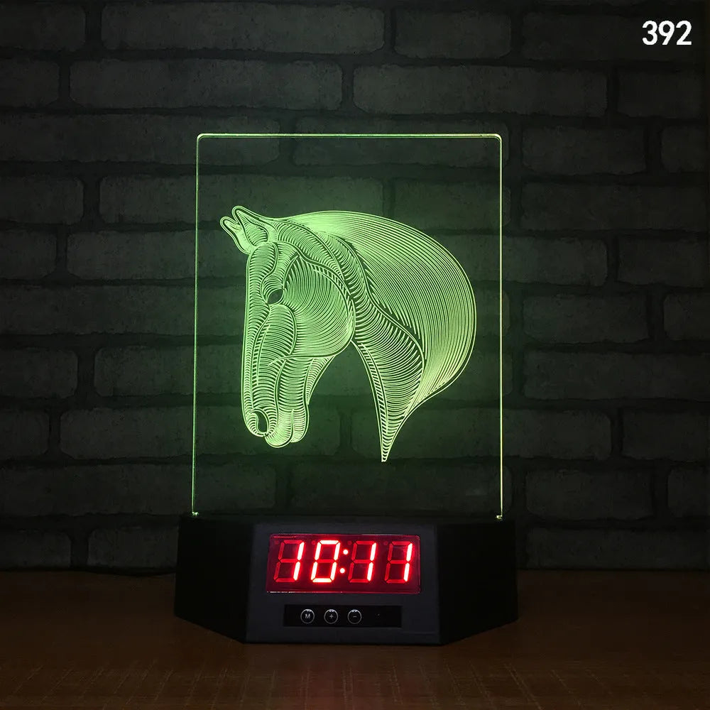 3D glowing dolphin night light with wireless charging and remote control on table