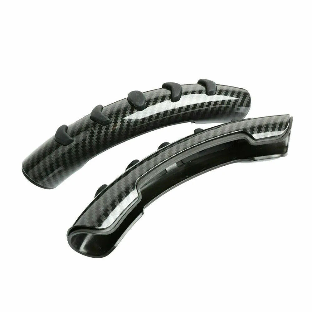 Carbon fibre black fibre steering wheel anti-slip sleeve for 38cm diameter car wheels.