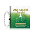 Women's adjustable smoke prevention bracelet with synthetic turquoise beads in blue green tones
