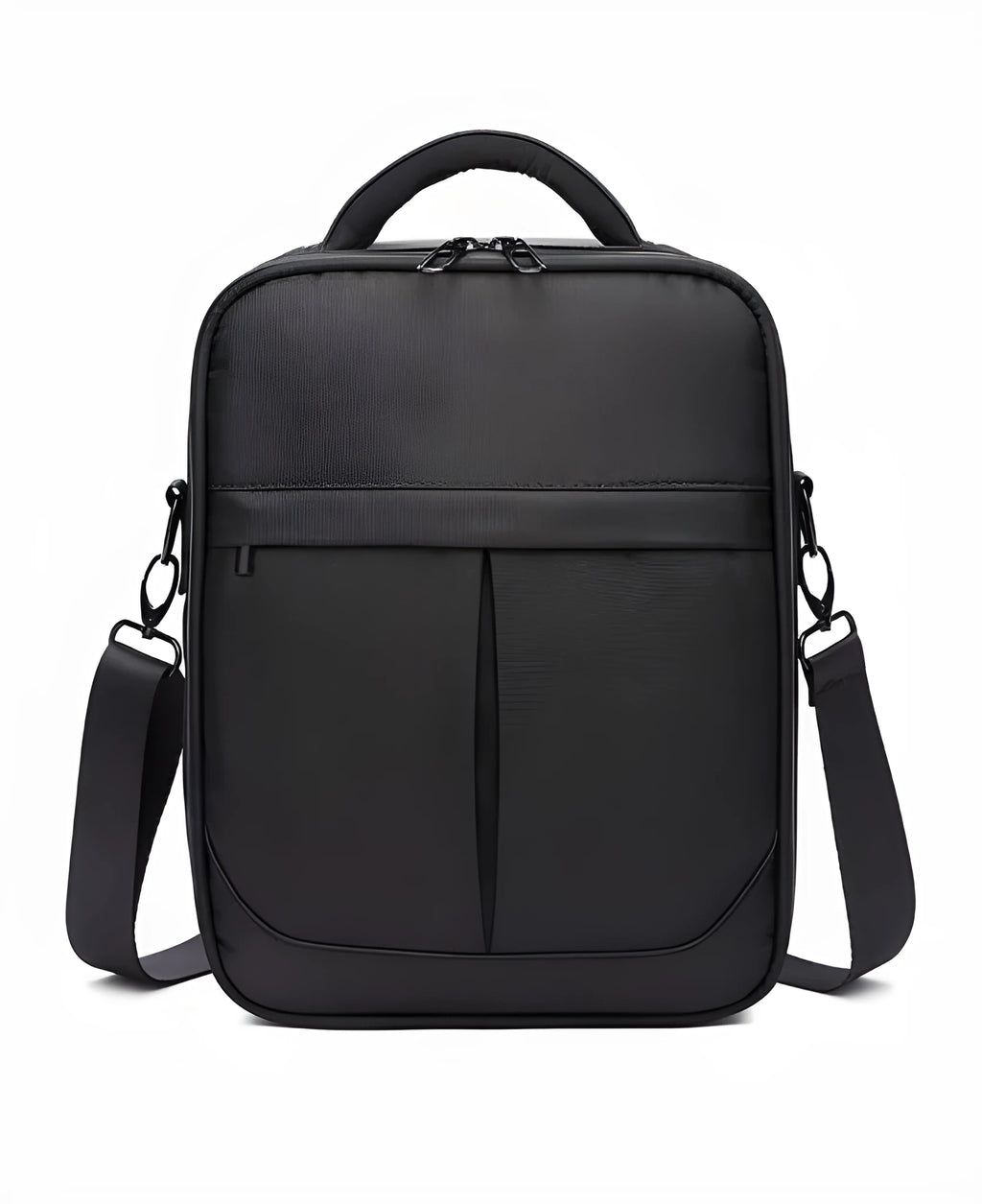 Black men's messenger shoulder bag made from Oxford fabric with dimensions 24x11x31cm