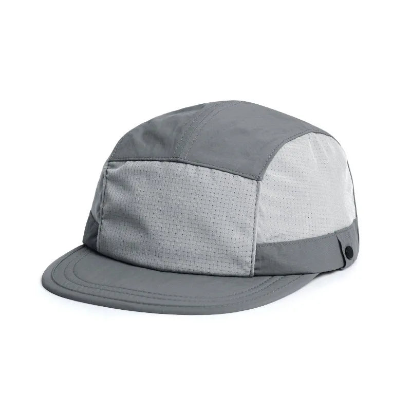 Polyester dome crown cap with soft tongue in multiple colour options showing breathable quick-drying construction