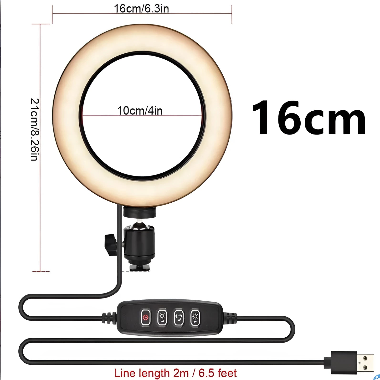 Adjustable live streaming phone stand extended to various heights between 35 and 110 centimetres.
