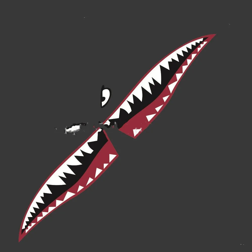 Large Shark series PVC decal sticker for car door, showing Model A and Model B design options.