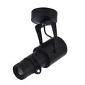 Black surface-mounted LED spotlight with aluminium housing for restaurant lighting