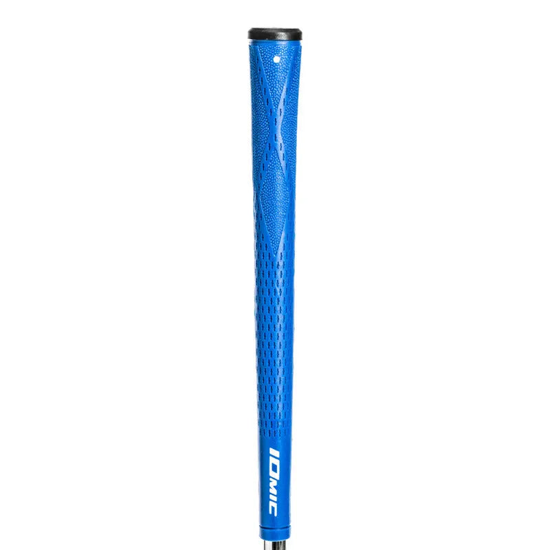 TPE material golf club grip showing colour options including solid colours and black with red, green, or blue accent heads