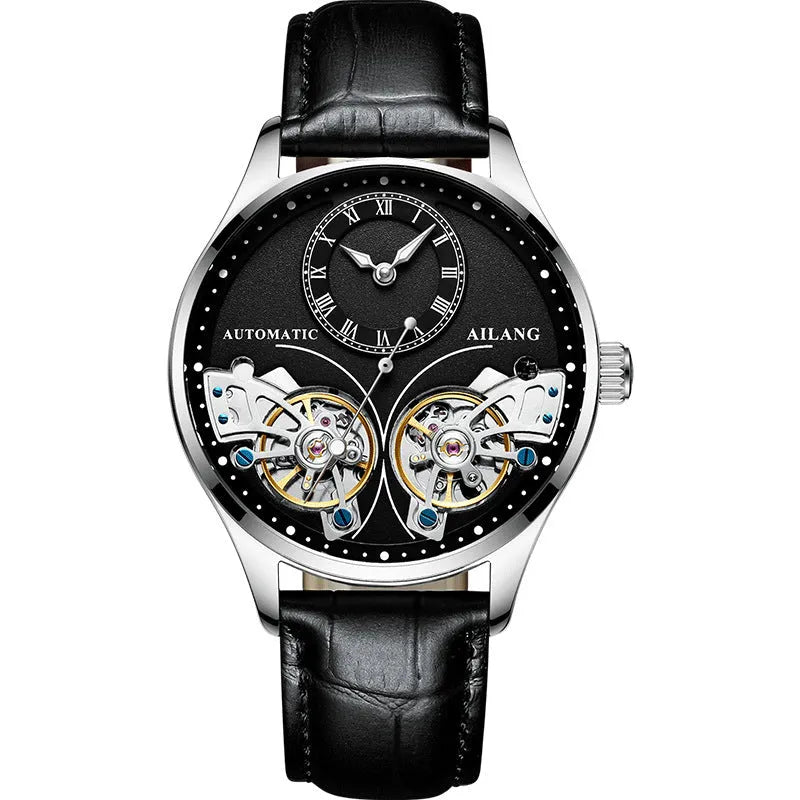 Seiko automatic men's watch with tourbillon and moon phase on titanium case