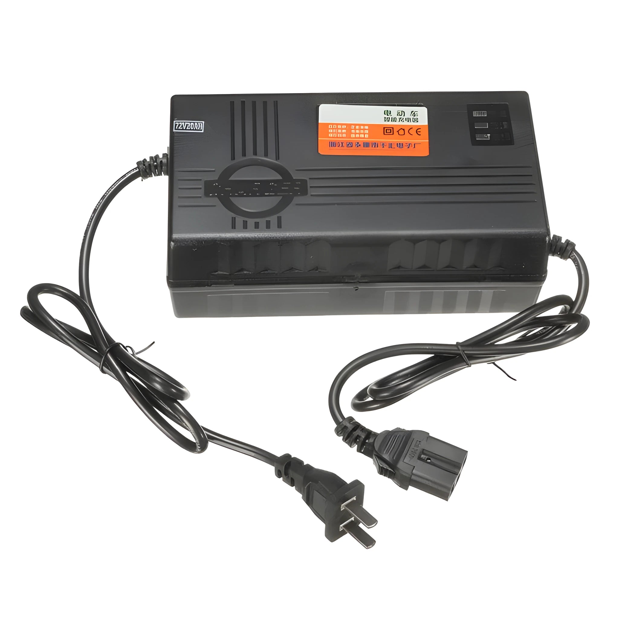 Black 72V20AH electric car charger for lead-acid batteries with AU EU US plug options